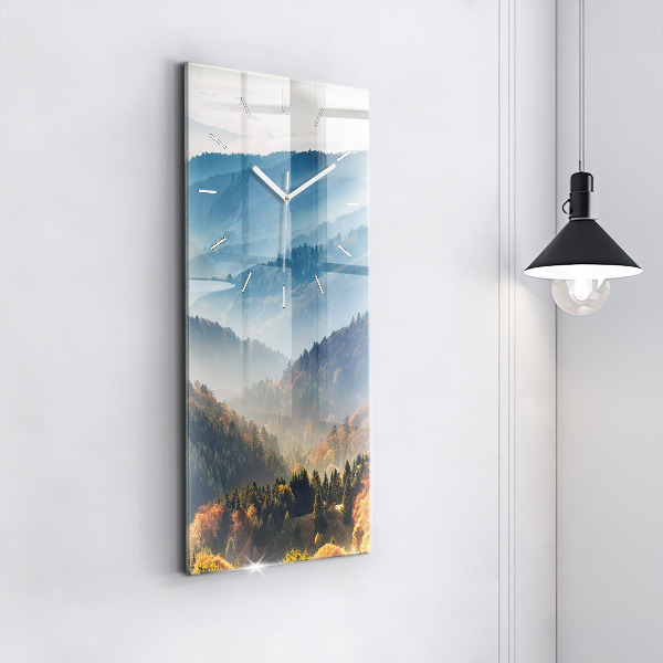 Vertical wall clock Mountain landscape