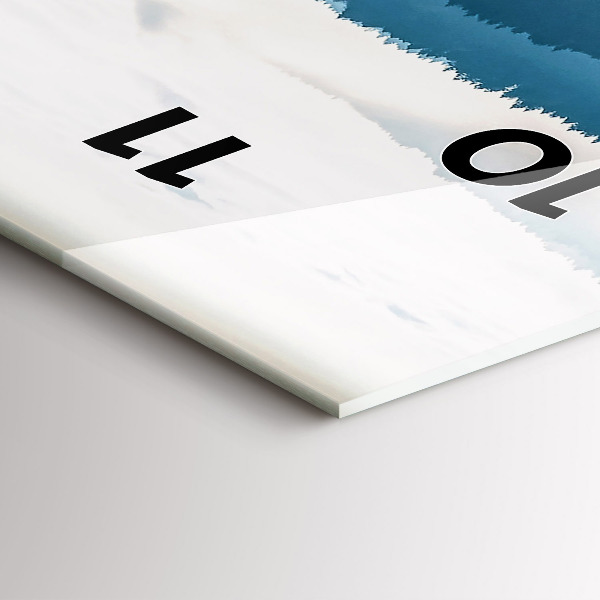 Vertical wall clock Mountain landscape