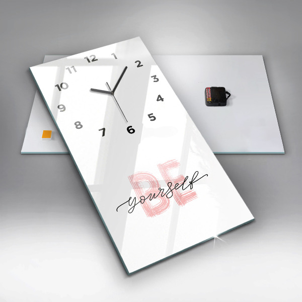 Vertical wall clock The inscription Be yourself