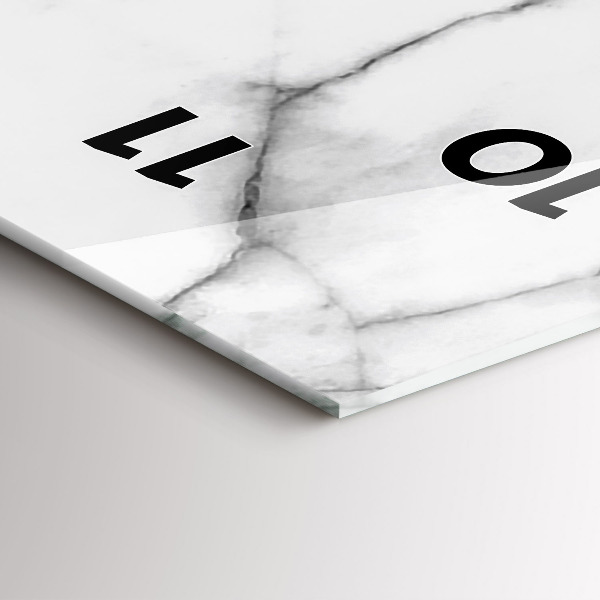 Vertical wall clock Decorative marble