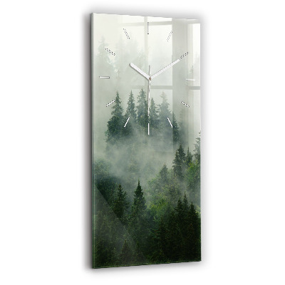 Vertical wall clock Misty forest