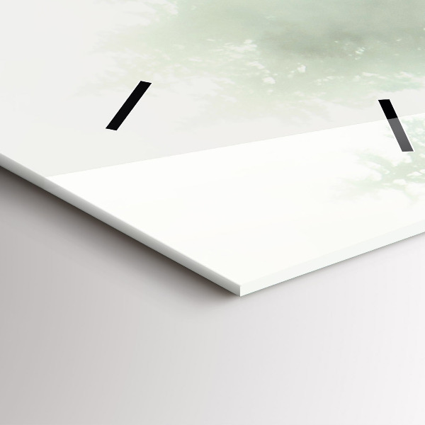Vertical wall clock Misty forest