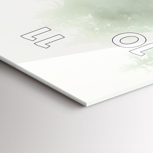 Vertical wall clock Misty forest