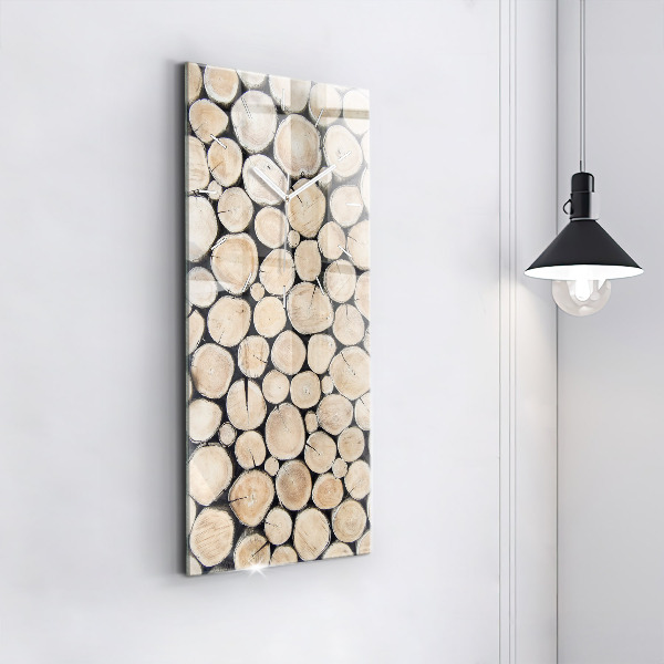 Vertical wall clock Cut tree stumps