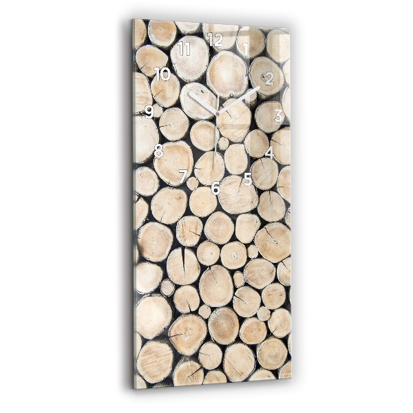 Vertical wall clock Cut tree stumps