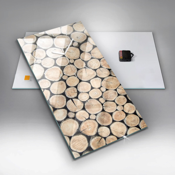 Vertical wall clock Cut tree stumps