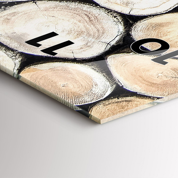 Vertical wall clock Cut tree stumps