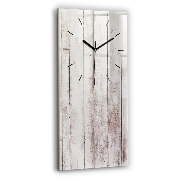 Vertical wall clock Light wood planks