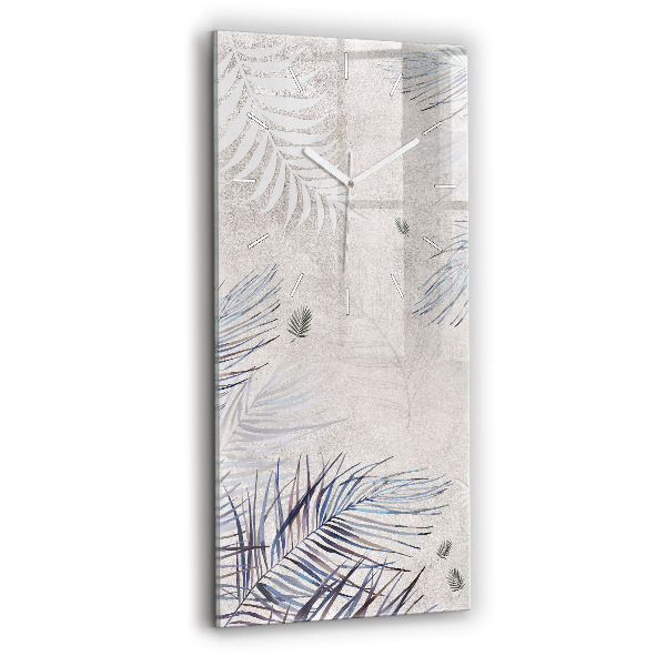 Vertical wall clock Palm leaf
