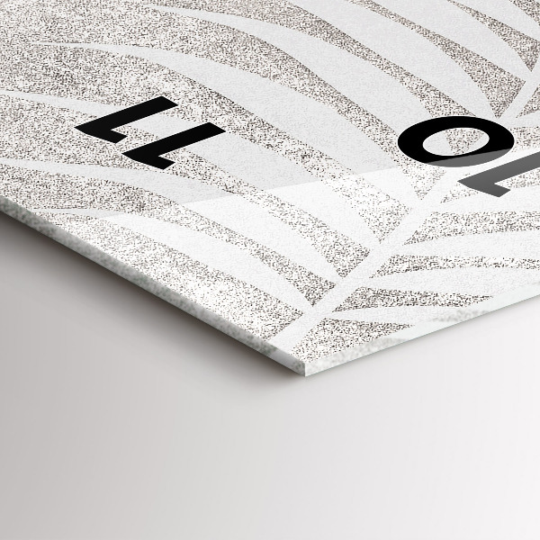 Vertical wall clock Palm leaf