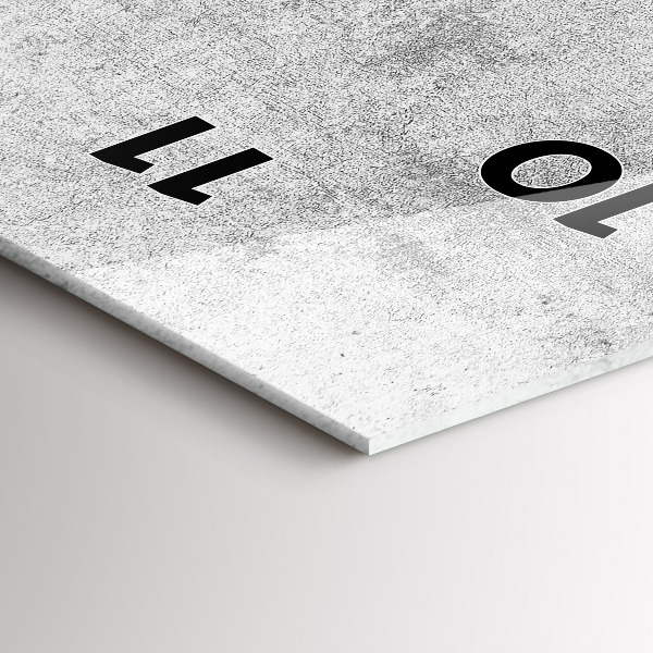 Vertical wall clock Concrete wall