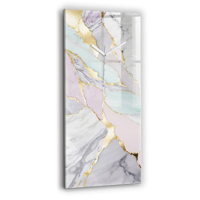 Vertical wall clock Marble pattern