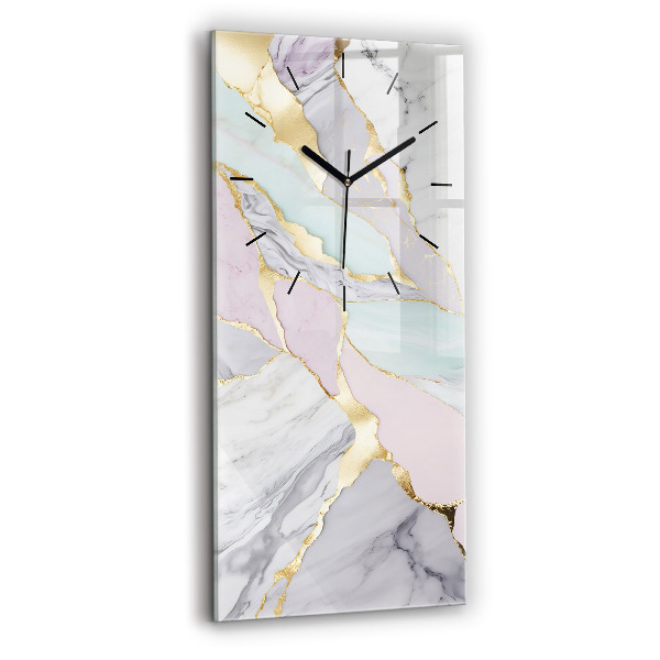 Vertical wall clock Marble pattern