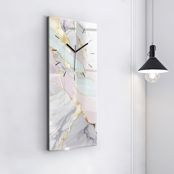 Vertical wall clock Marble pattern