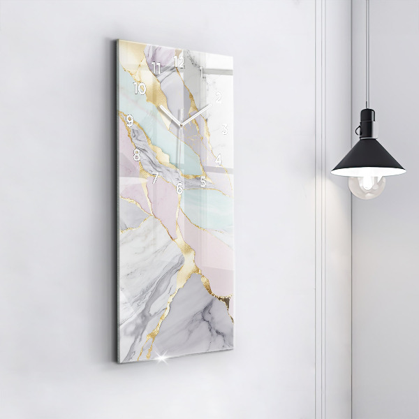 Vertical wall clock Marble pattern
