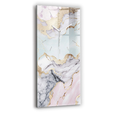 Vertical wall clock Pastel marble