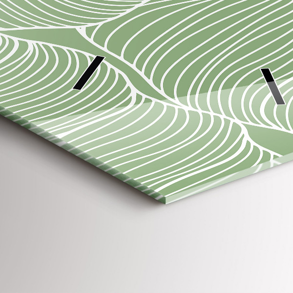 Vertical wall clock Leaves nature pattern