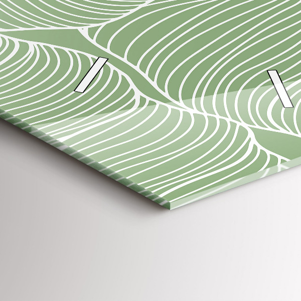 Vertical wall clock Leaves nature pattern