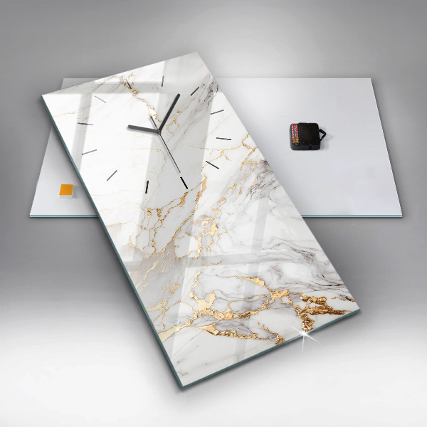 Vertical wall clock Decorative marble