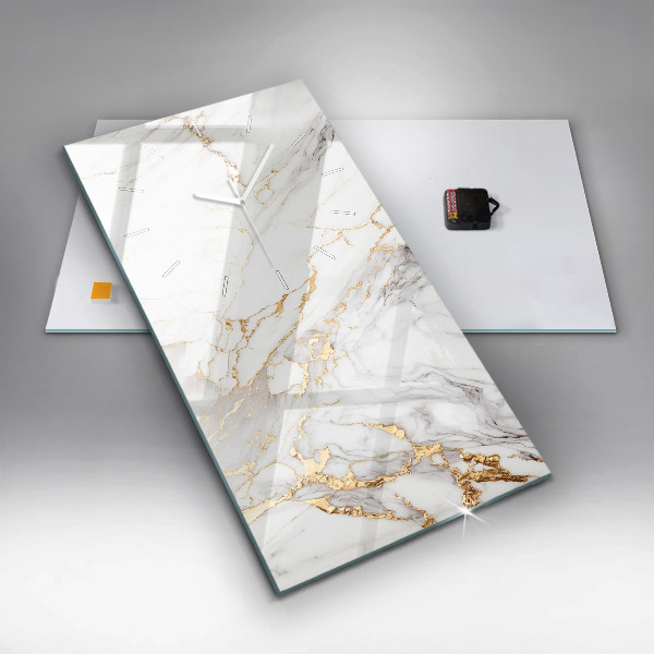 Vertical wall clock Decorative marble