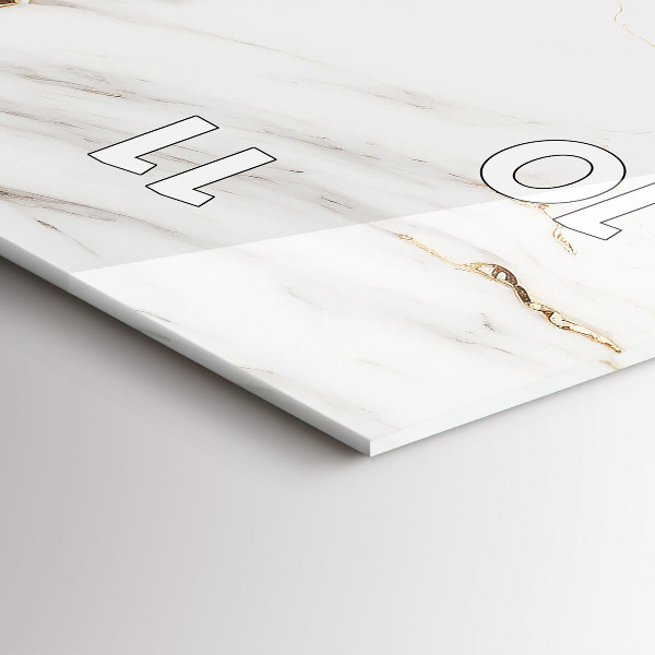 Vertical wall clock Decorative marble