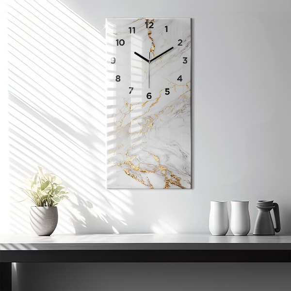 Vertical wall clock Decorative marble