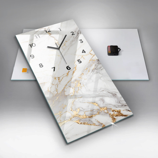 Vertical wall clock Decorative marble