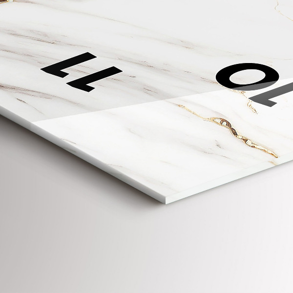 Vertical wall clock Decorative marble