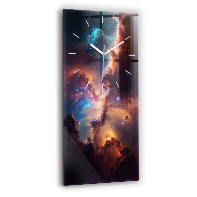 Vertical wall clock The cosmic world of stars