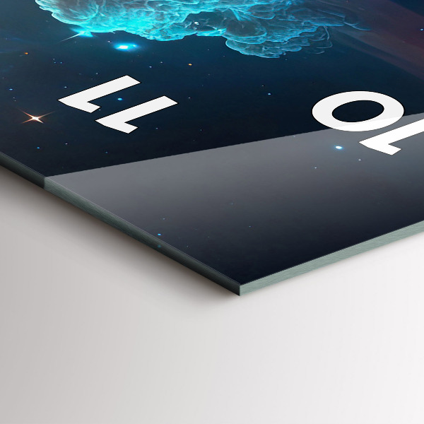 Vertical wall clock The cosmic world of stars