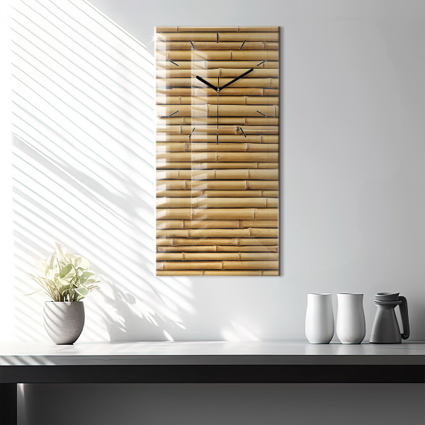 Vertical wall clock Bamboo sticks