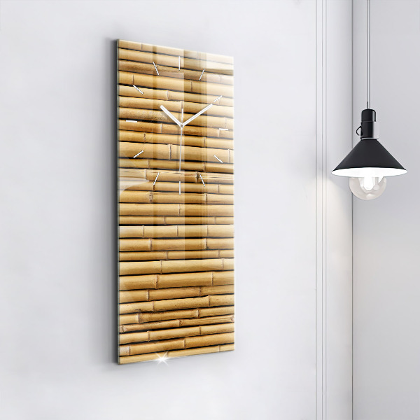 Vertical wall clock Bamboo sticks