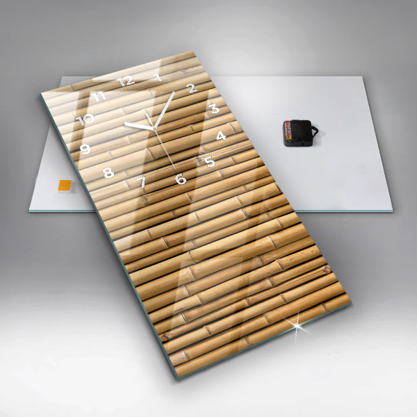 Vertical wall clock Bamboo sticks