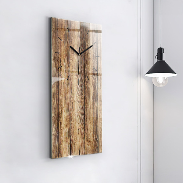 Vertical wall clock Wooden boards