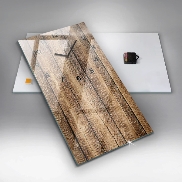 Vertical wall clock Wooden boards