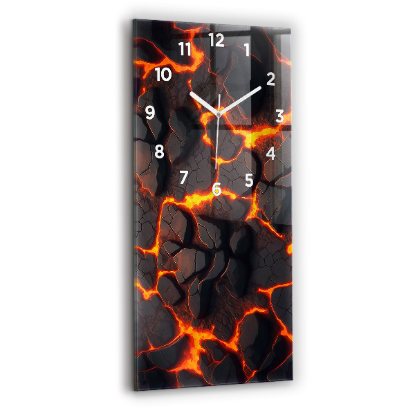 Vertical wall clock Lava volcano
