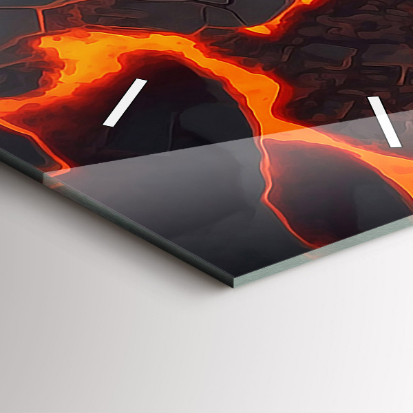 Vertical wall clock Lava volcano