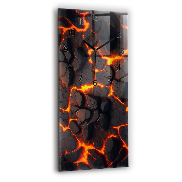Vertical wall clock Lava volcano