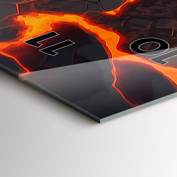 Vertical wall clock Lava volcano