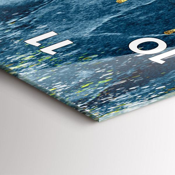 Vertical wall clock Decorative pattern and gold