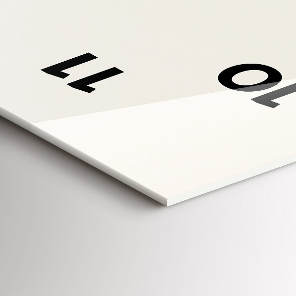 Vertical wall clock Blooming gypsophila flowers