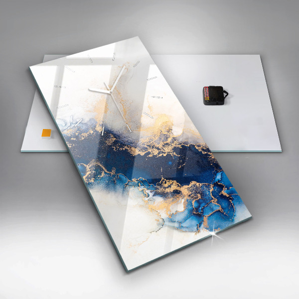 Vertical wall clock Marble pattern