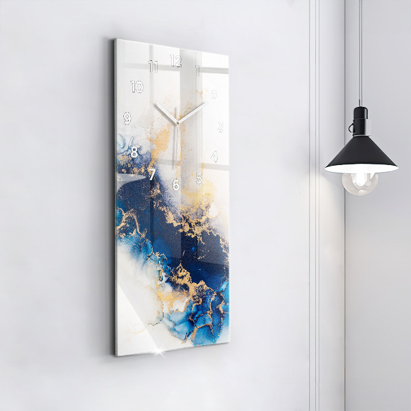 Vertical wall clock Marble pattern