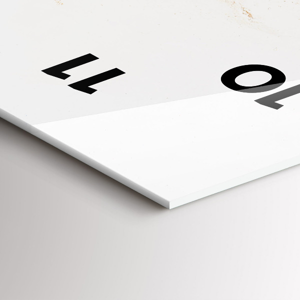 Vertical wall clock Marble pattern