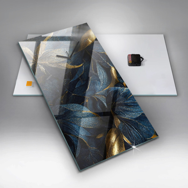 Vertical wall clock Decorative flowers