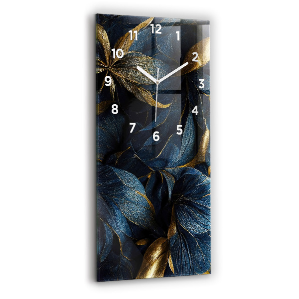 Vertical wall clock Decorative flowers