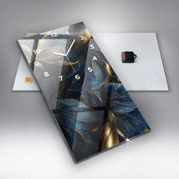 Vertical wall clock Decorative flowers