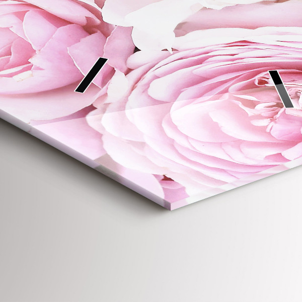 Vertical wall clock Decorative flowers