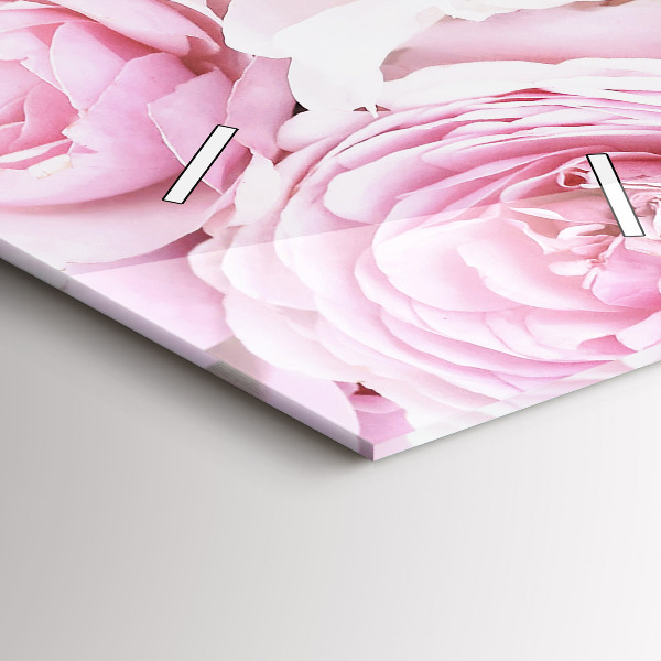 Vertical wall clock Decorative flowers