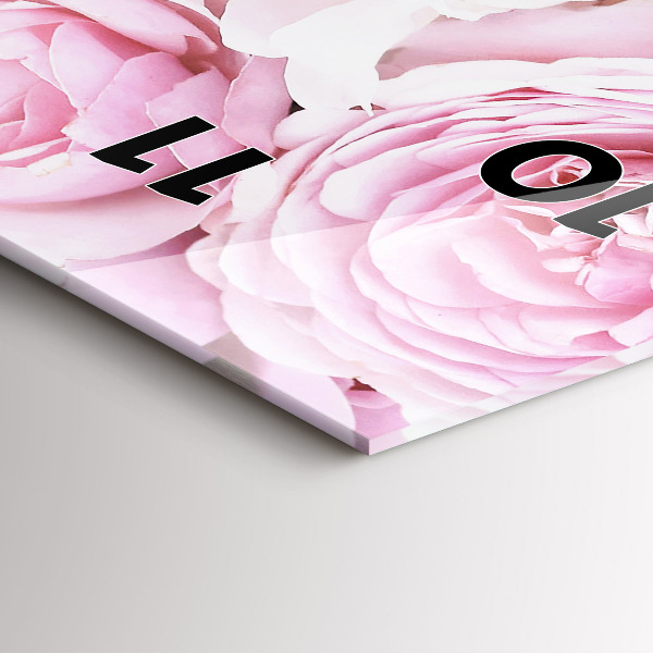 Vertical wall clock Decorative flowers